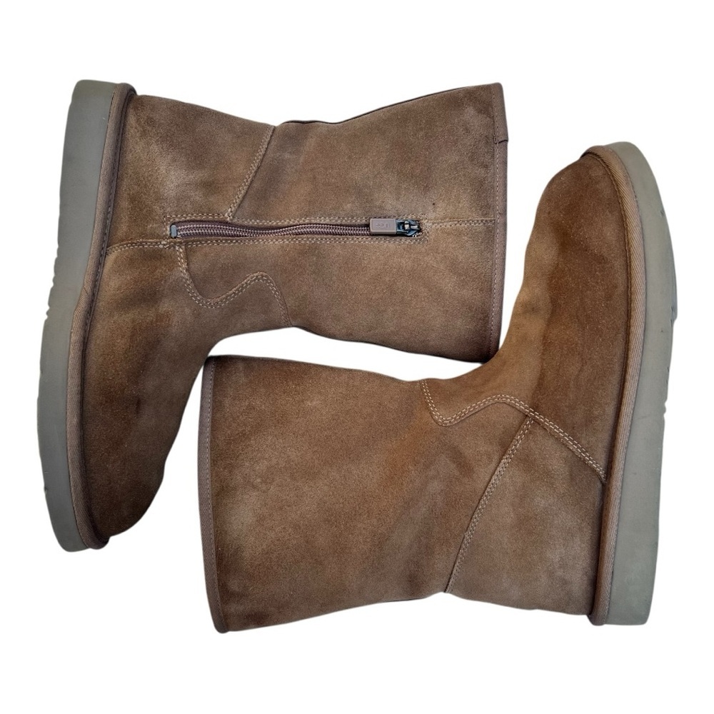 UGG Mid Suede Boot Chestnut Celvin 1118957 Zip Shearling Winter Women’s Size 10 - Picture 15 of 16